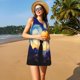 thumbnail image 3 of Balery Cat Under Starry Skies Vestidos de verano para mujer con estampado: vestido holgado sin mangas, vestido playero informal y cómodo para días calurosos., 3 of 7