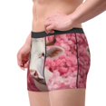thumbnail image 2 of Yiaed Flower White Cow Print Men's Soft Cotton Boxer Shorts Breathable Boxers Underwear Moisture-Wicking Underwear Stretch Boxer Briefs for Man-Small, 2 of 5