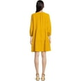 thumbnail image 3 of Time and Tru Women's Long Sleeve Tiered Double Cloth Dress, Sizes XS-XXXL, 3 of 5