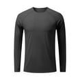 thumbnail image 2 of Under $10 Men's Raglan Long Sleeve Shirts Solid Color UV Sun Protection Athletic Shirt for Hiking Running Workout Rash Guard, 2 of 6