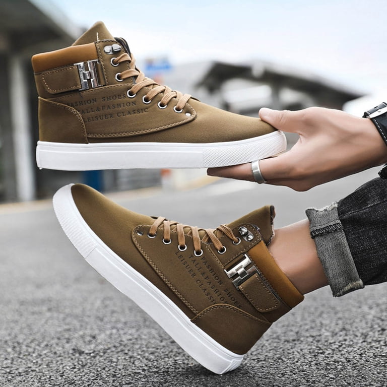 high top casual dress shoes Casual Shoe High Top Dress Sneakers In Cuoio & Cognac Ace Marks