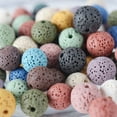 thumbnail image 5 of Yellow Volcanic Rock Beads 6mm Essential Oil Diffuser Stone, Loose Round Bead (1 Strand, 65pcs), 5 of 6