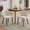 Cream, variant on Memoryfield Dining Chairs Set of 2, Linen Upholstered Chairs, Thick Seat Cushion, Curved Back Support, for Dining Room Kitchen Living Room, Dark Gray
