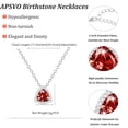 thumbnail image 6 of APSVO S925 Sterling Silver Plated Triangle Necklaces for Women Teen Girls CZ January Birthstone Pendant Chain with Red Garnet Birthday Jewelry Gifts, 6 of 8