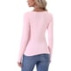 thumbnail image 3 of Camisetas térmicas para mujeres INSPIRE CHIC, capa base de manga larga, ropa interior, tops de pijama de otoño e invierno, camiseta básica L rosa, 3 of 6