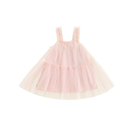

Canis Sleeveless A line Dress with Tutu Tulle for Girls