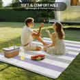 thumbnail image 5 of Fsddascl Purple Grey Stripe Outdoor Rug for Patio/Deck/Porch, Non-Slip Large Area Rug 6 x 9 Ft, Modern Farmhouse Vertical Striped Indoor Outdoor Rugs Washable Area Rugs, Camping Rug Carpet, 5 of 5