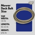 thumbnail image 2 of Jeremywell Mower Deck Belt 144959 fits Poulan Husqvarna Craftsman 12012 532144959, Made with Kevlar, 1/2''x 95-1/2'', 2 of 6