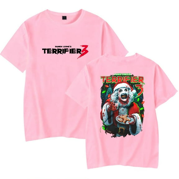Halloween Merch Horror Movie Terrifier3 T-shirt For Men And Women Fashion Short-sleeved Tops