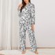 thumbnail image 2 of Fotbe winter Ski Element Conjunto de Pijama de Manga Larga para Mujer con Estampado, Ropa de Dormir de 2 Piezas, Conjunto de Casa Suave y Cómodo con Bolsillos-X-Large, 2 of 7