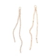 thumbnail image 2 of Brass Micro Pave Clear Cubic Zirconia Tassel Pendants Long-Lasting Plated Rack Plating Real 14K Gold Plated 78x3x1.5mm Hole: 2.3mm, 2 of 3