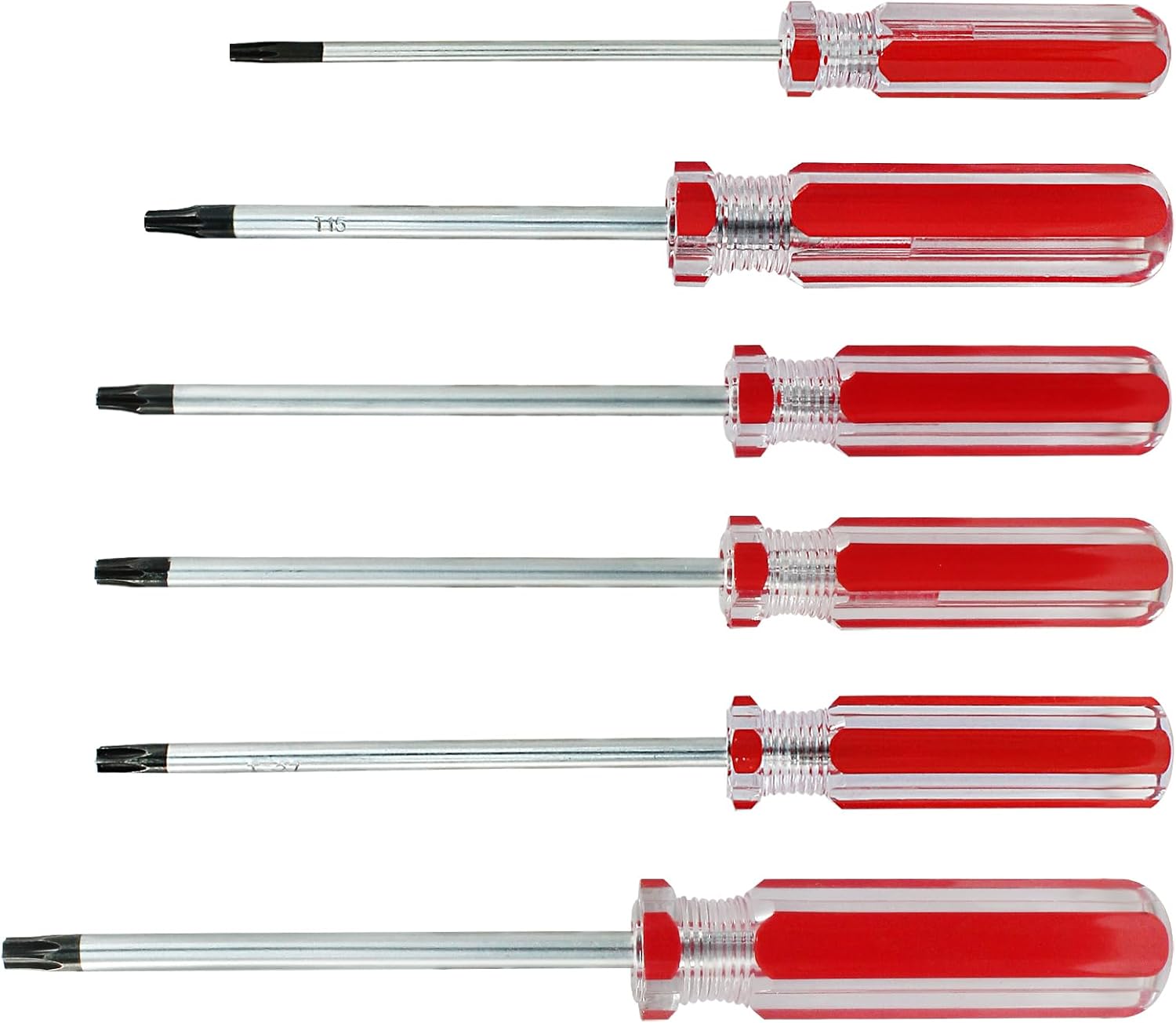 shiyou-6 Pcs Magnetic Torx Screwdriver Set, T10 T15 T20 T25 T27