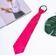 thumbnail image 4 of Shining Sequins Skinny Tie Adjustable Zipper Sparkly Pre-Tied Necktie for Weddings Parties Costume Halloween, 4 of 8
