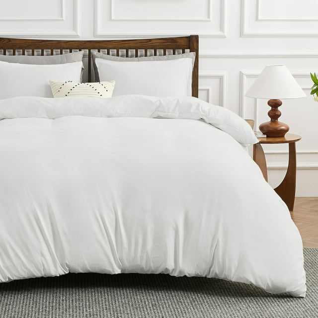 Gogreen Housse de Couette Simple de Luxe, Microfibre Douce et Respirante 3 Pcs Ensembles de Literie Simple, Housse de Couette Simple Confortable, avec Fermeture Éclair