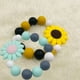 thumbnail image 3 of Pulsera sensorial para bebés con cuentas para morder, pulsera con anillos de silicona para morder, juguete para morder con forma de girasol para niños pequeños y bebés, 3 of 3