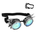 thumbnail image 4 of Rainbow Rave Steampunk Goggles, Buckle Free Size Halloween Kaleidoscope Rave Goggles Adjustable Nosepieces For Decoration, 4 of 8