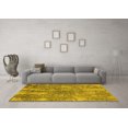 thumbnail image 3 of Ahgly Company Machine Washable Indoor Rectangle Oriental Yellow Industrial Area Rugs, 3' x 5', 3 of 4