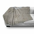 thumbnail image 3 of Saying Soft Flannel Fleece Throw Blanket, Positive Message Written on a Sandy Beach Summer Vacation Seaside Picture, Cozy Plush for Indoor and Outdoor Use, 50" x 60", Pale Taupe White, by Ambesonne, 3 of 6