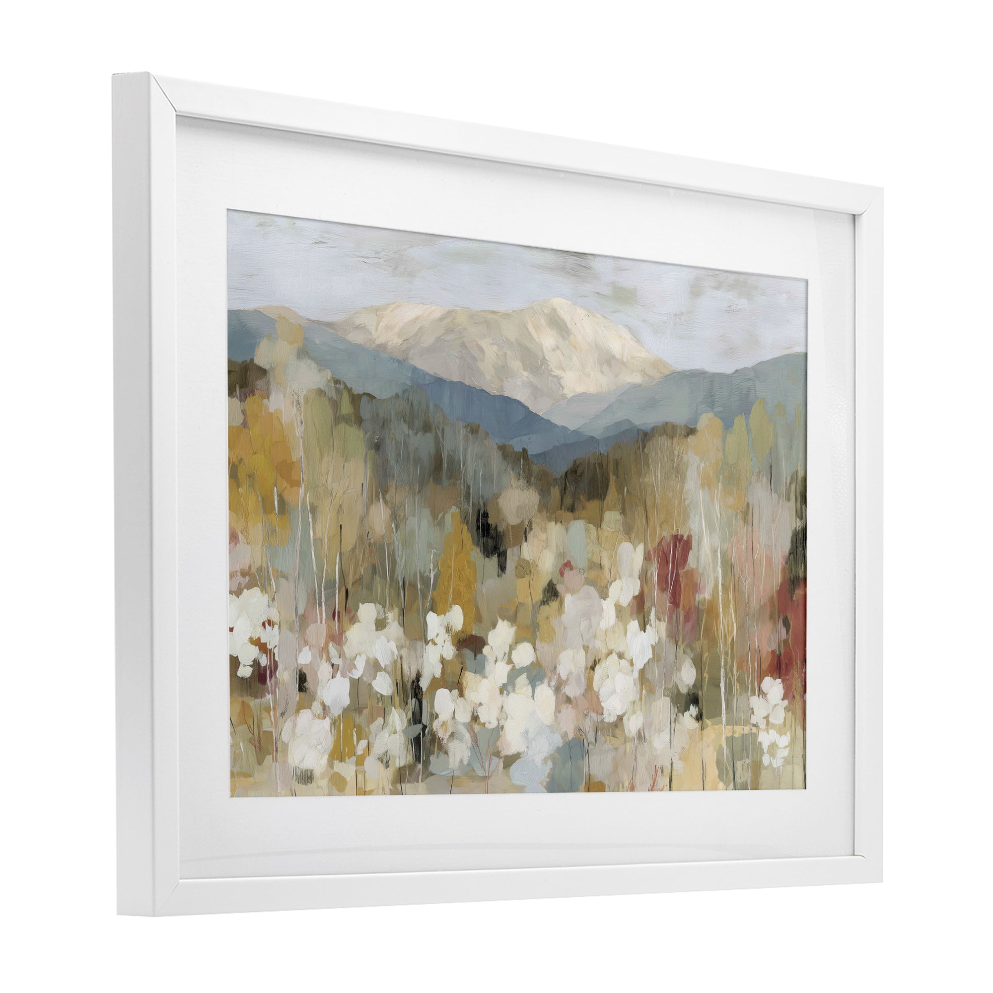 Stupell Industries Autumn Mountain Meadow White Framed Print Under Glass, design by Chromatic Storm Studio