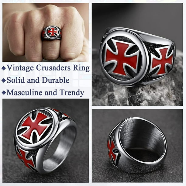 Firefighter maltese cross ring hot sale