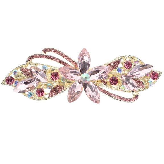 FENGGUIQU Rhinestone Hair Clips for Women, Jeweled Barrettes Hair Accessories, Party, Wedding, and Everyday Use, 5 Pieces