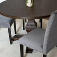 thumbnail image 5 of Roundhill Furniture Fordsville 5 Piece Transitional MDF & Oak Dining Table Set, Gray, 5 of 9