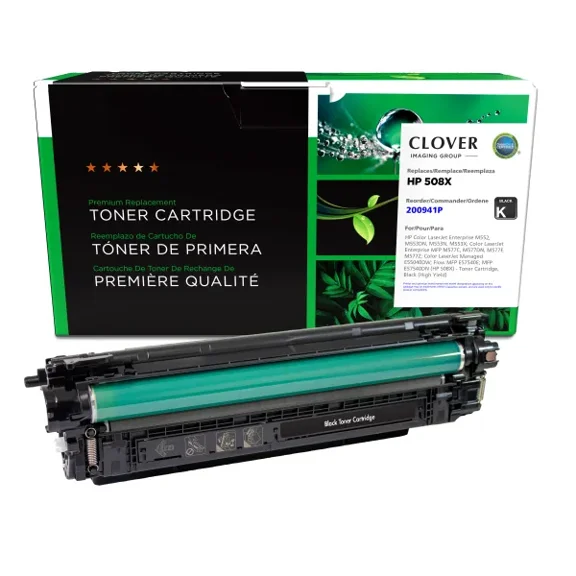 Remanufactured Clover Imaging High Yield Black Toner Cartridge compatible with HP 508X (CF360X)