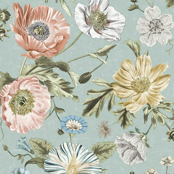 RoomMates Blue, Peel and Stick Wallpaper 20.5 inches x 18 feet