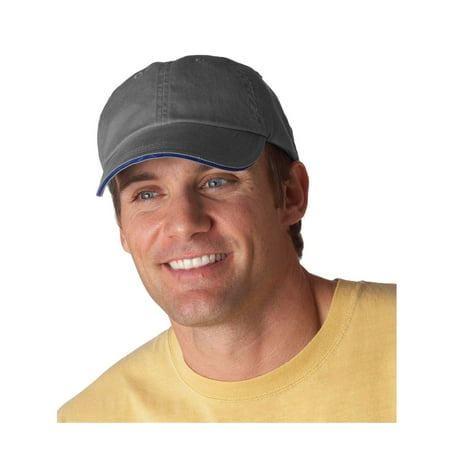 - Anvil Men's Low Profile Sandwich Trim Pigment Dyed Twill Cap, Style 166