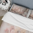 thumbnail image 4 of Designart "Glamorous Feathers of Boho Fantasy Gold IV" Glam Feather Bedding Covert Set - Glam Gold Floral Bed Set With 2 Shams, 4 of 6