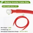 thumbnail image 4 of Cables de batería de inversor de 2 AWG de 3/8" Lug, Tinned Copper, 1 Pc Rojo 3FT, 4 of 7