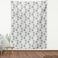 thumbnail image 4 of Floral Upholstery Fabric by the Yard, Shepherds Purse Blossoms Field Rural Flowering Plants Botanical Pattern, Decorative Fabric for DIY and Home Accents, Dark Grey and White by Ambesonne, 4 of 5