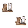 thumbnail image 1 of VONKY Retro Style Pencil Holder Hourglass Sand Timer Sandglass Birthday Table Copper 2PCS, 1 of 6