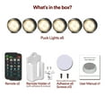 thumbnail image 2 of Onumii LED Puck Lights Battery Operated LED Under Cabinet Lighting Wireless Stick on Tap Lights with Remote Controll - 6Pack Black, 2 of 6