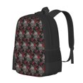 thumbnail image 2 of Vsdgher Skull and Red Roses Print Backpack for Women Men School Bookbag with Laptop Compartment for College Work Travel, Simple Fashion Casual Daypack, Fit 15" Laptop, 2 of 8