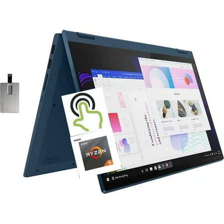 New Lenovo IdeaPad Flex 5 Touchscreen Laptop 16" FHD+ 1920 x 1200 AMD Ryzen 5 7530U Processor,Fingerprint Reader, Windows 11 Pro(8GB RAM | 1TB PCIe SSD), Abyss Blue