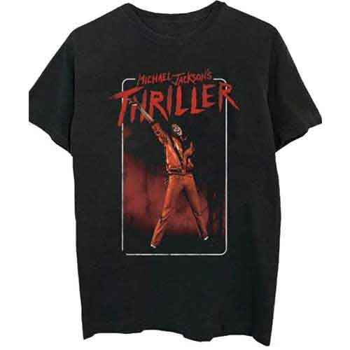 Michael Jackson Unisex T-Shirt Thriller White Red Suit (Large)