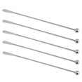 thumbnail image 2 of 5 Pcs Reusable Swizzle Sticks Coffee Stirrers Beverage Stir Sticks Stainless Steel Cocktail Swizzle Sticks Silver Straight Rod Blender, 2 of 7
