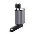 thumbnail image 1 of Car Charger, QC3.0+PD Fast Charging, 100W Total Output, 2 Devices Simultaneous Charging, 80cm Cables, Voltage Display, 1 of 8