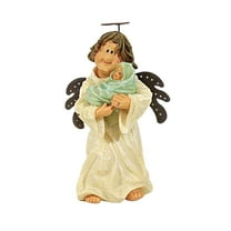 Boyds Bears Resin Evelyn Heavens Blessings - One Figurine 4.75 Inch, Resin - Barefoot Angels Baby 380017
