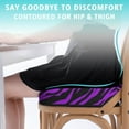 thumbnail image 3 of Premium Zebra Pattern Memory Foam Seat Cushion Ergonomic Chair Pad for Office Chair, Car, Airplane & Bleachers Sciatica, Tailbone Hip & Back Pain Relief - Chair Cushion for Long Office Workers., 3 of 5