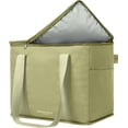 thumbnail image 2 of Insulated Grocery Bag - Leak Proof, X Large Cooler Bag - Insulated Shopping Bags for Groceries - Travel Cooler Bag for Frozen and Hot  with Zippered Top (Full Sage), 2 of 7