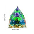 thumbnail image 2 of Pirámide de cristal de 6 cm Reiki Pirámide de orgón curativo para estudio de oficina (C) Ehuebsd Libre de BPA, 2 of 8