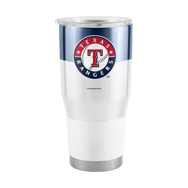 Logo Chair 529-S30T-11 Gobelet en Acier Inoxydable à Blocs de Couleur 30 oz MLB Texas Rangers
