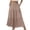 Camel, variant on Women's A-Line Maxi Skirt with Pockets, Solid Color High Waist Drawstring Casual Skirt, Loose Long Skirt for Daily Wear and Travel,Army Green,L