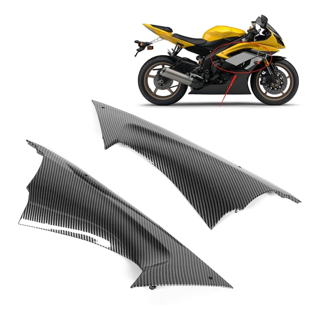 Conducto 2pcs Estilo de fibra de carbono de la cubierta de conducta de aire de la parte del conducta de la pieza de la pieza para la pieza para yzf r6 2008-2016