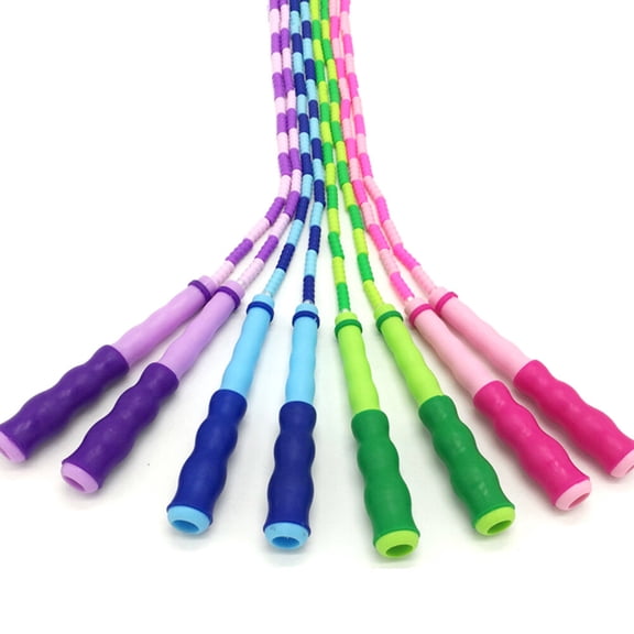 DRAFIDEEP 2-Pack Adjustable PVC Jump Ropes for Kids with Anti- Handles, Ideal for Indoor Fitness and Exercise Activities