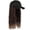 Black hat Long brown wig, variant on JAZZ STAR Headband Wig Human Hair Wigs Baseball cap Wig Curly Deep Wave Headband Wig Hat Wigs (Black hat Long Lbrown wig)