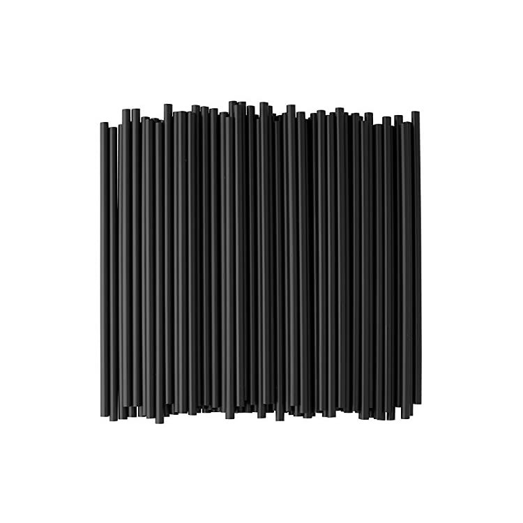 , Black Plastic Straws, 7 3/4 Inches, Jumbo Pack 500 Straws 2 Packs