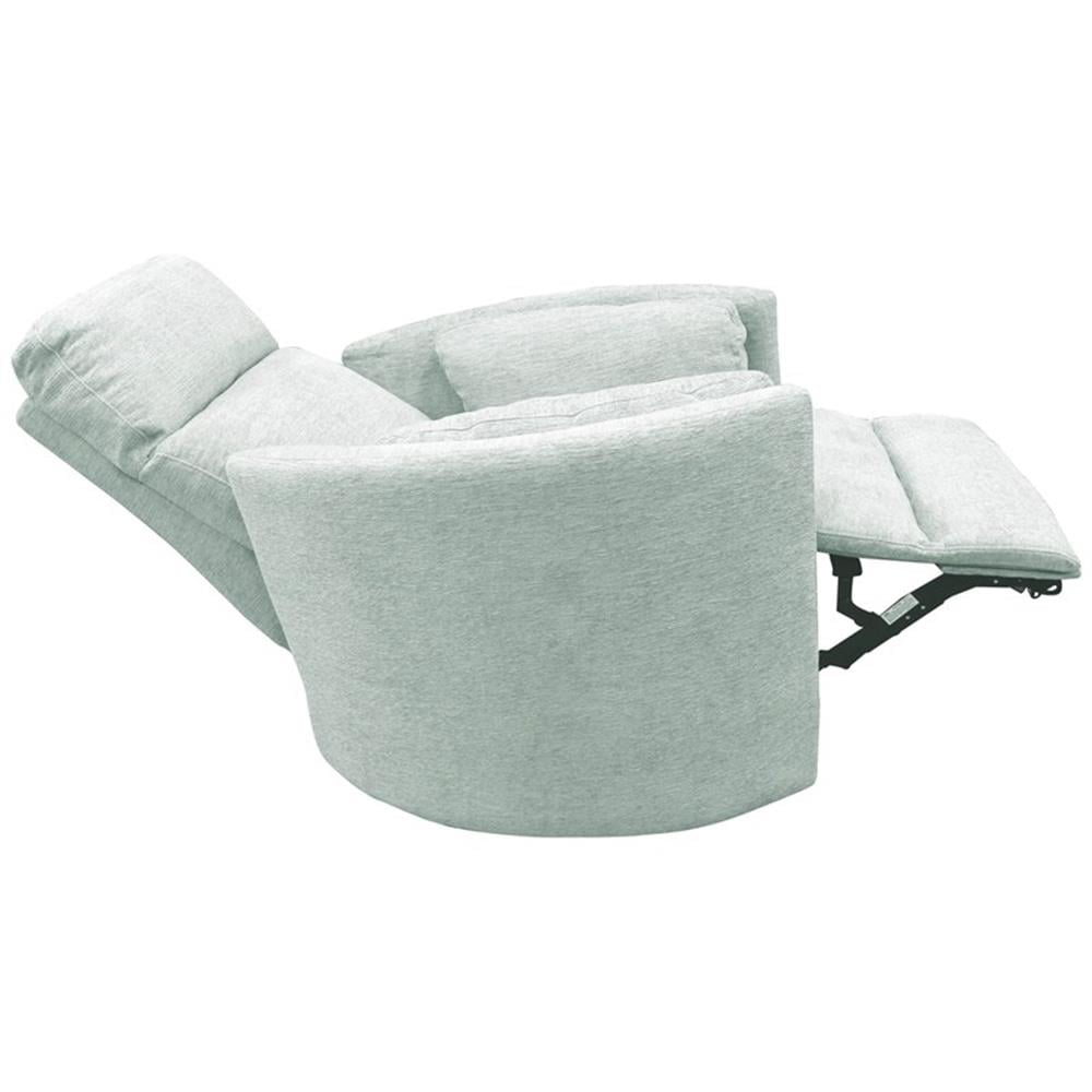 Maklaine Polyester Power Swivel Glider Recliner in Windstream Green